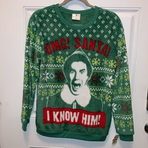 Elf Buddy The Elf Santa Christmas Sweater size Small